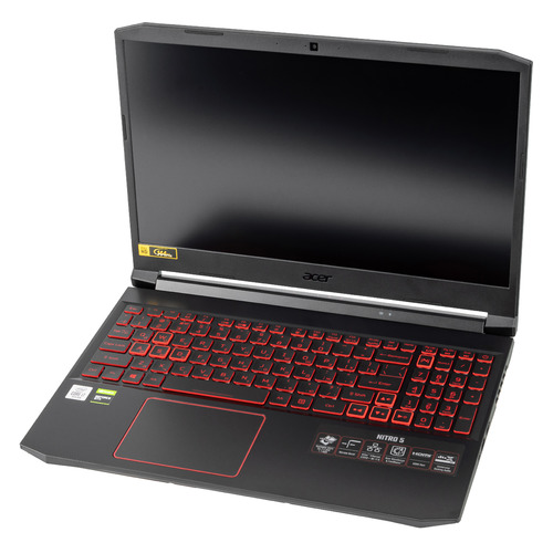 фото Ноутбук acer nitro 5 an515-55-77qu, 15.6", ips, intel core i7 10750h 2.6ггц, 16гб, 512гб ssd, nvidia geforce gtx 1650 ti - 4096 мб, eshell, nh.q7jer.007, черный