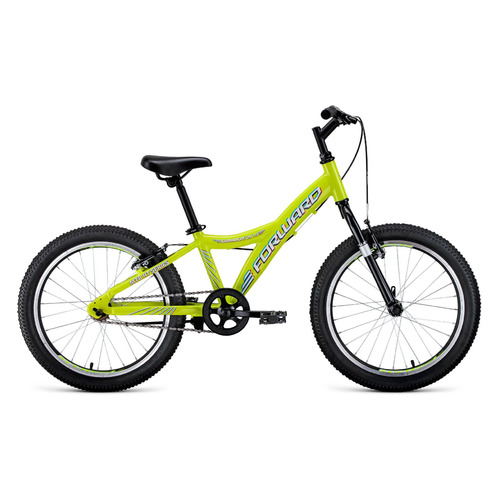 фото Велосипед forward comanche 1.0 (2020) горный кол.:20" желтый/белый 10.4кг (rbkw01601004)