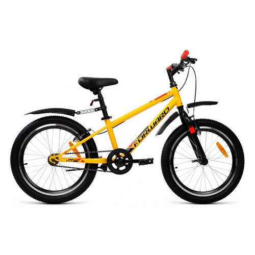 фото Велосипед forward unit 1.0 (2020) горный кол.:20" желтый 11.7кг (rbkw01n01002)