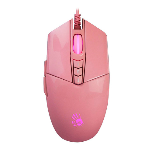 

Мышь A4TECH Bloody P91s, игровая, оптическая, проводная, USB, розовый [p91s pink activated], P91s