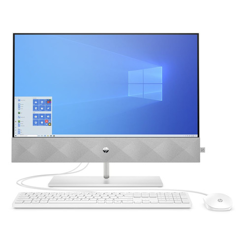 фото Моноблок hp pavilion 24-k0008ur, 23.8", amd ryzen 5 4600h, 8гб, 256гб ssd, amd radeon graphics, windows 10, белый [14q29ea]