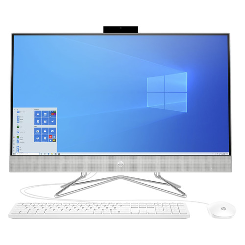 фото Моноблок hp 27-dp0031ur, 27", intel core i7 1065 g7, 16гб, 1тб ssd, nvidia geforce mx330 - 2048 мб, windows 10, серебристый [14q64ea]