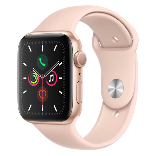 фото Смарт-часы apple watch series 5 44мм, золотистый / розовый песок [mwve2ru/a]