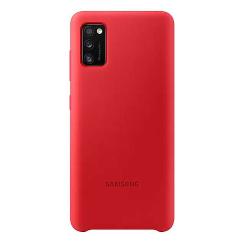 фото Чехол (клип-кейс) samsung silicone cover, для samsung galaxy a41, красный [ef-pa415tregru]