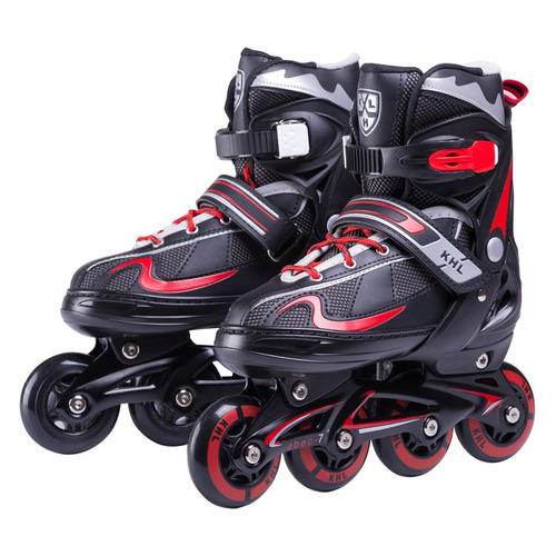 фото Коньки роликовые ridex khl combo abec 5 р.:30-33 черный/красный (ут-00009136)