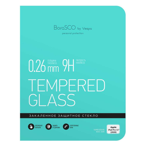 

Защитное стекло BORASCO для Apple iPad Pro 2020 11", 11", прозрачная, 1 шт [38845]