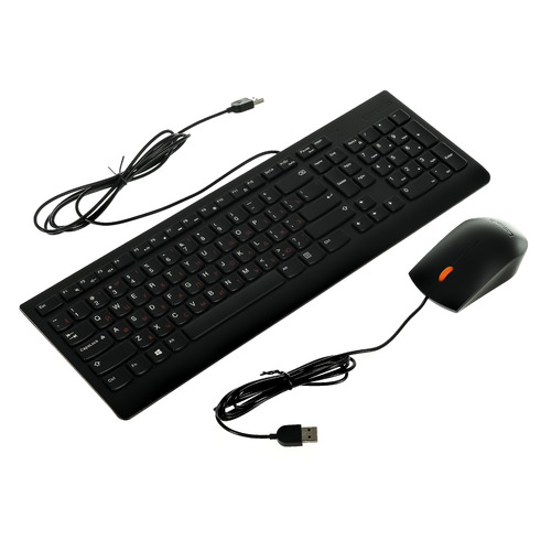 Комплект (клавиатура+мышь) LENOVO 300 U, USB, проводной, черный [gx30m39635](300 U)