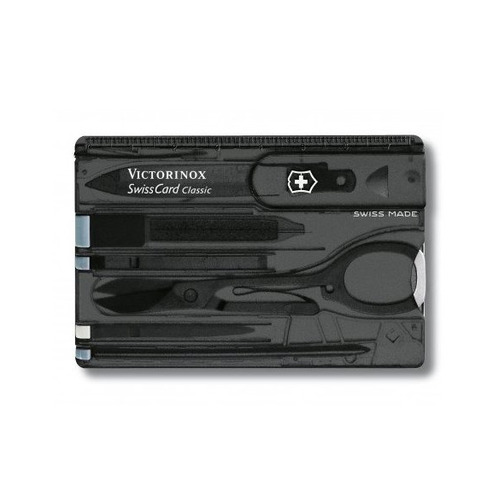 

Швейцарская карта Victorinox SwissCard Classic, черный полупрозрачный, блистер [0.7133.t3b1], SwissCard Classic