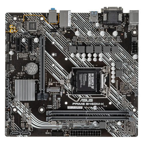 фото Материнская плата asus prime b460m-k, lga 1200, intel b460, matx, ret