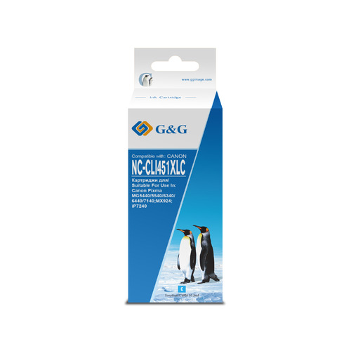 

Картридж G&G NC-CLI451XLC, CLI-451XL С, голубой / NC-CLI451XLC, NC-CLI451XLC