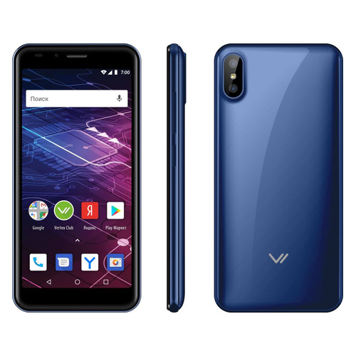 фото Смартфон vertex impress click 8gb, синий