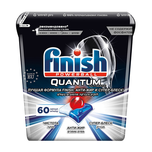 

Капсулы Finish Quantum Ultimate для посудомоечных машин, 60шт [3120235], Ultimate