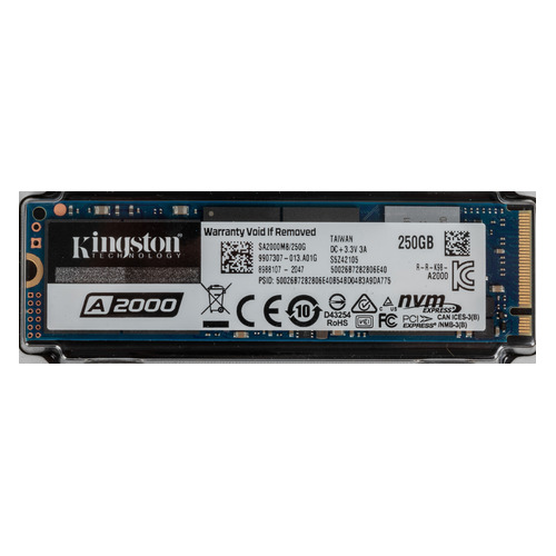 

SSD накопитель Kingston A2000 SA2000M8/250G 250ГБ, M.2 2280, PCI-E x4, NVMe, SA2000M8/250G