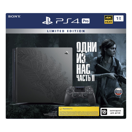 фото Игровая консоль playstation 4 pro с 1 тб памяти, le the last of us part ii, черный