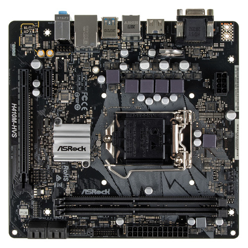 фото Материнская плата asrock h410m-hvs, lga 1200, intel h410, matx, ret