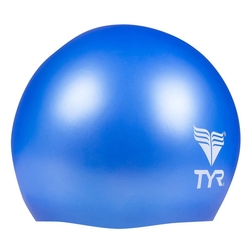 фото Шапочка для плавания tyr wrinkle free junior silicone cap детск. силикон голубой (ут-00016447)