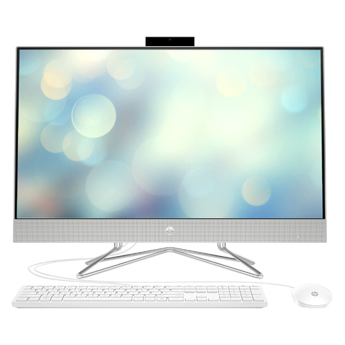 фото Моноблок hp 27-dp0006ur, 27", amd ryzen 5 3500u, 8гб, 256гб ssd, amd radeon vega 8, free dos 3.0, серебристый [9pn04ea]