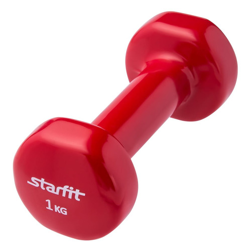 фото Гантель starfit db-101 1гант. 1кг винил. красный (ут-00007041)