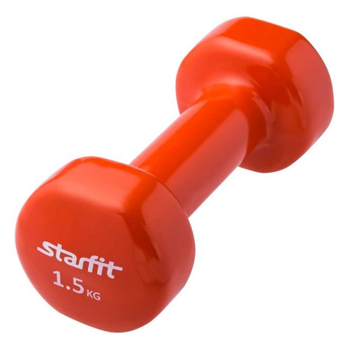 фото Гантель starfit db-101 1гант. 1.5кг винил. оранжевый (ут-00007042)