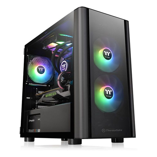 

Корпус mATX Thermaltake V150 TG, Mini-Tower, без БП, черный [ca-1r1-00s1wn-00], V150 TG