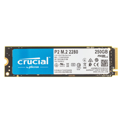 

SSD накопитель Crucial P2 CT250P2SSD8 250ГБ, M.2 2280, PCI-E x4, NVMe, CT250P2SSD8