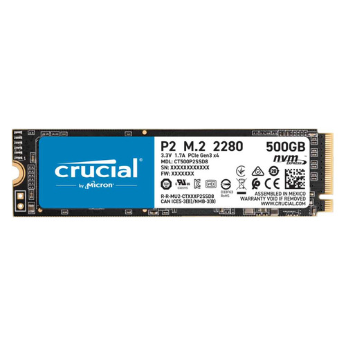 

SSD накопитель Crucial P2 CT500P2SSD8 500ГБ, M.2 2280, PCI-E x4, NVMe, CT500P2SSD8