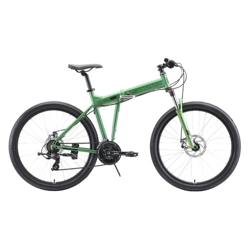фото Велосипед stark cobra d (2020) горный складной рам.:20" кол.:27" зеленый/черный 16.7кг (h000016461)