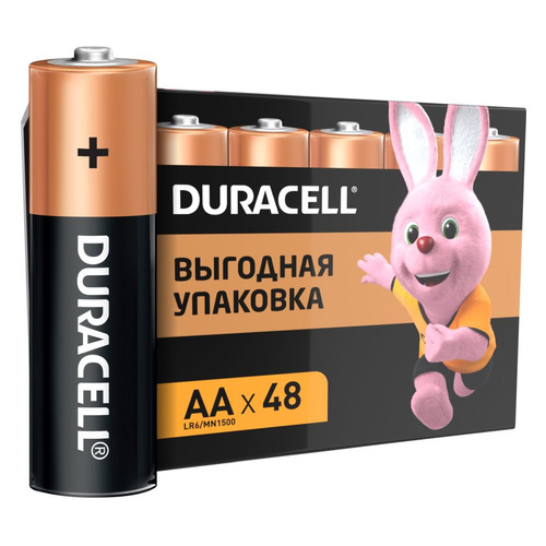 

AA Батарейка Duracell Basic CN LR6-48BL MN1500, 48 шт., CN LR6-48BL MN1500