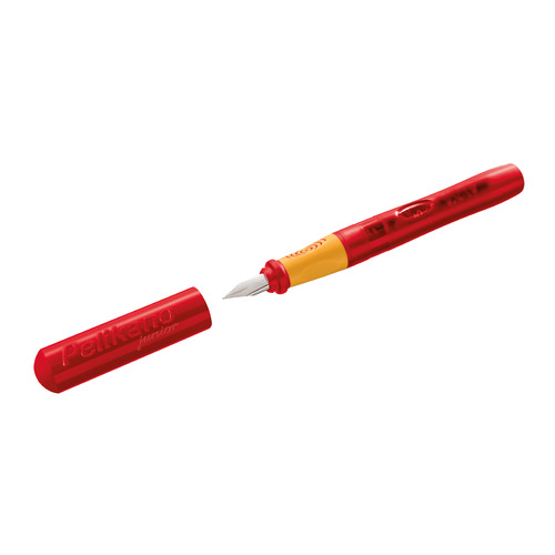

Ручка перьев. Pelikan School Pelikano Junior (PL940882) красный A сталь нержавеющая для правшей карт, Pelikano Junior