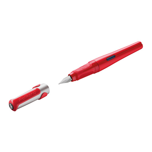 

Ручка перьев. Pelikan School Pelikano (PL802987) красный M сталь нержавеющая для правшей карт.уп., Pelikano