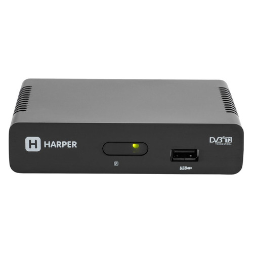 фото Ресивер dvb-t2 harper hdt2-1108, черный