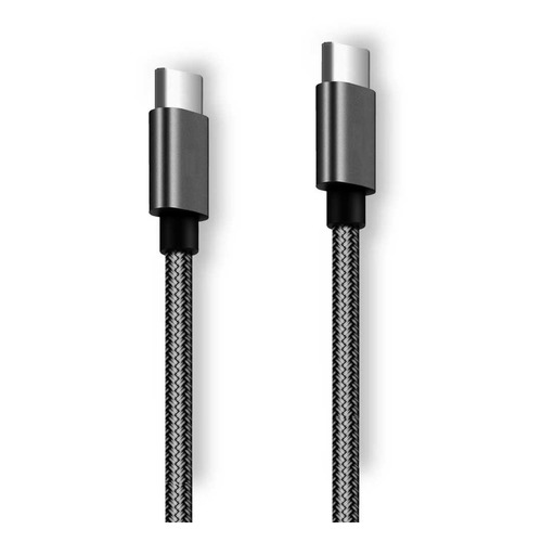 фото Кабель ginzzu gc-805b, usb type-c (m), usb type-c (m), 1.0м, графитовый