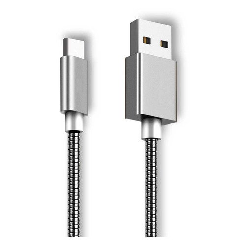 фото Кабель ginzzu gc-806s, usb a(m), usb type-c (m), 1.0м, серебристый