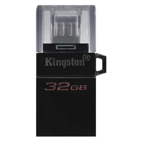 фото Флешка usb kingston datatraveler microduo 3 g2 32гб, usb3.0, черный [dtduo3g2/32gb]