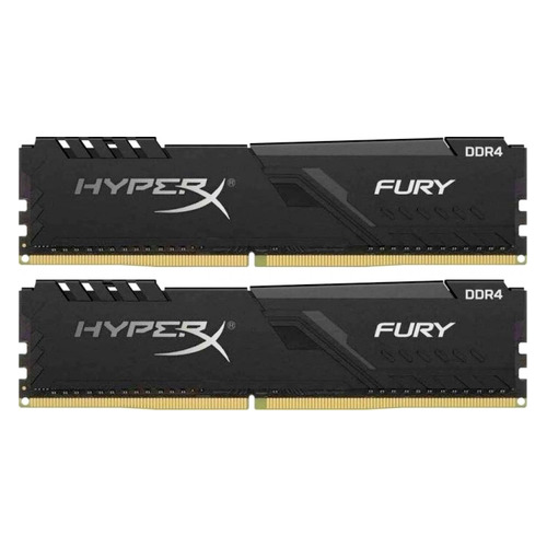 фото Модуль памяти kingston hyperx fury black hx437c19fb3k2/16 ddr4 - 2x 8гб 3733, dimm, ret