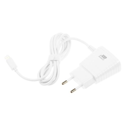 фото Сетевое зарядное устройство borasco 38687, 8 pin lightning, 2xusb, 8-pin lightning (apple), 2.1a, белый