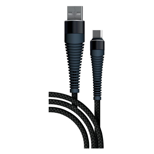 фото Кабель borasco fishbone, micro usb (m) - usb (m), 1м, черный [38499]