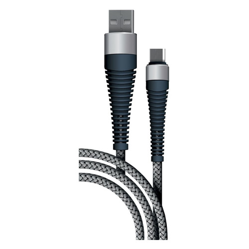 фото Кабель borasco fishbone, micro usb b (m), usb a(m), 1м, серый [38500]