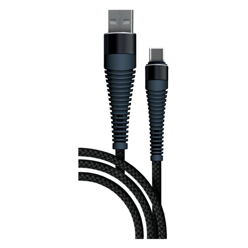 фото Кабель borasco fishbone, usb type-c (m), usb a(m), 1м, черный [38503]