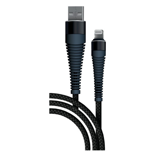 фото Кабель borasco fishbone, lightning (m), usb a(m), 1м, черный [38507]