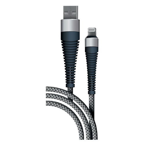 фото Кабель borasco fishbone, lightning (m), usb a(m), 1м, серый [38508]