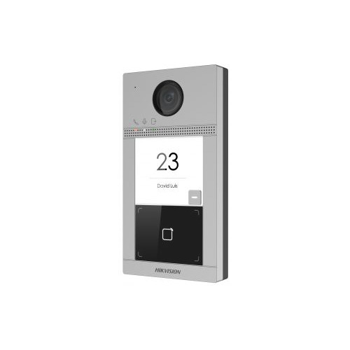 

Видеопанель Hikvision DS-KV8113-WME1, цветная, накладная, серебристый, DS-KV8113-WME1
