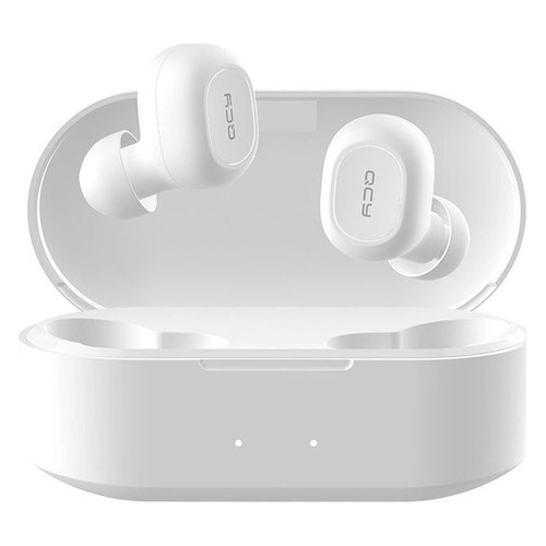 Наушники с микрофоном QCY T2S, Bluetooth, вкладыши, белый