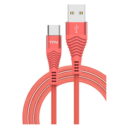 фото Кабель tfn forza, usb type-c (m), usb a(m), 1м, коралловый [tfn-cfzusbcusb1mcr]