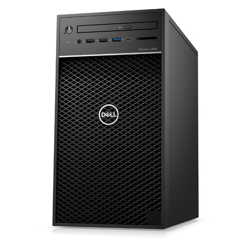 фото Рабочая станция dell precision 3640, intel core i7 10700, ddr4 16гб, 512гб(ssd), nvidia quadro p2200 - 5120 мб, dvd-rw, cr, windows 10 professional, черный [3640-7113]