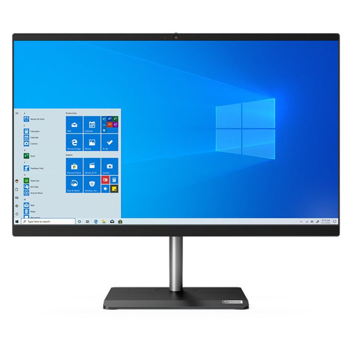 фото Моноблок lenovo v30a-24iml, 23.8", intel core i3 10110u, 4гб, 256гб ssd, intel uhd graphics, dvd-rw, windows 10 professional, черный [11ft0060ru]