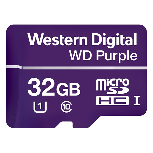 фото Карта памяти microsdhc uhs-i u1 wd purple 32 гб, class 10, wdd032g1p0c, 1 шт.