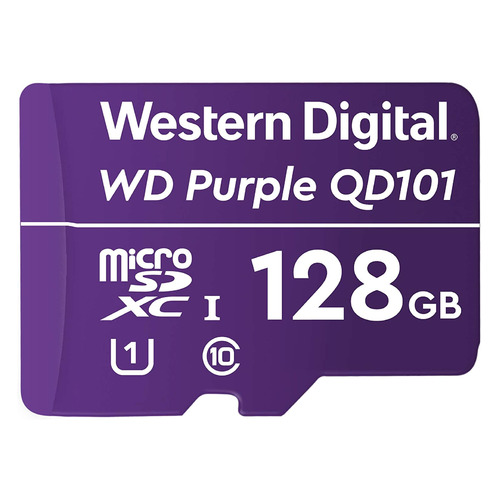 фото Карта памяти microsdxc uhs-i u1 wd purple 128 гб, class 10, wdd128g1p0c, 1 шт.