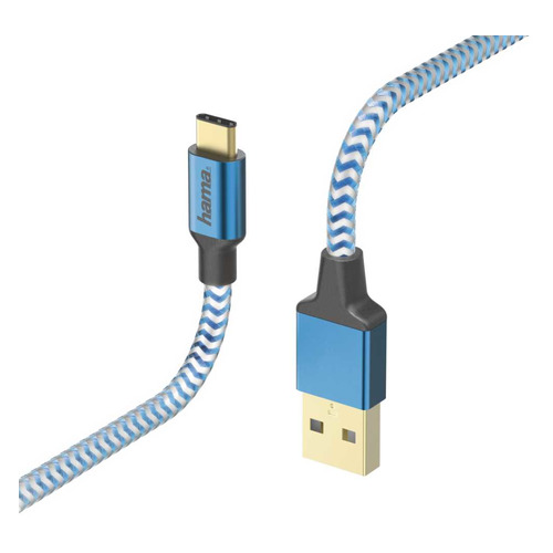 

Кабель HAMA USB Type-C (m), USB 2.0 (m), 1.5м, MFI, синий [00178295]