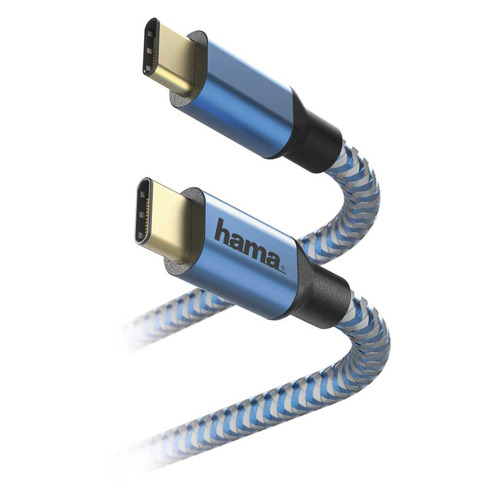 

Кабель HAMA USB Type-C (m), USB Type-C (m), 1.5м, MFI, синий [00183288]